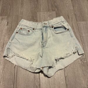 Zara Light Wash Jean Shorts
